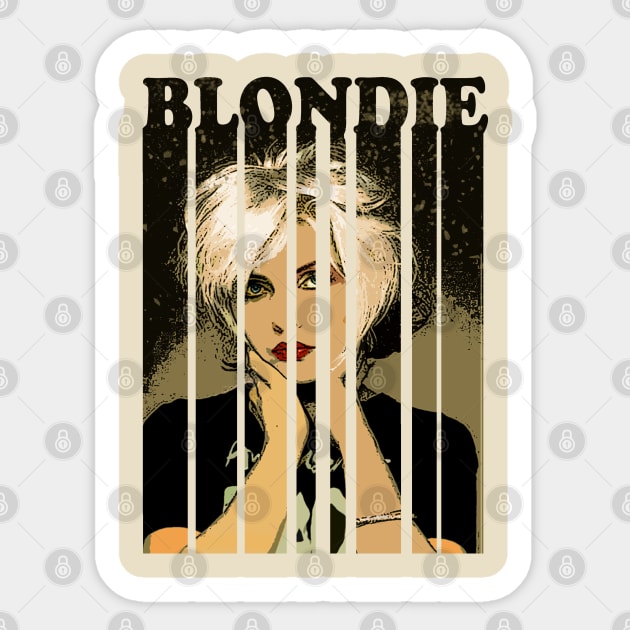 Blondie - Black Stripes Sticker by Risky Mulyo